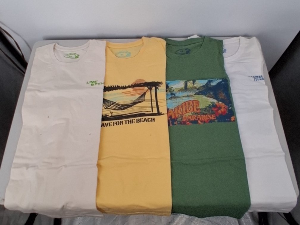 4 Caribbian Joe t-shirts size XL