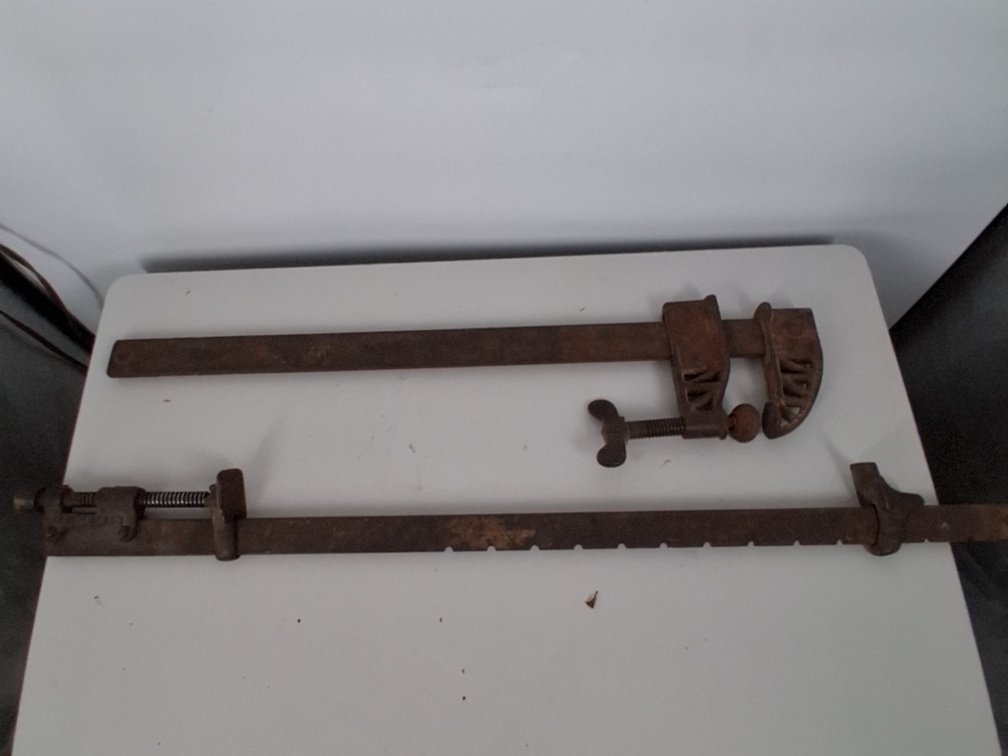 2 vintage bar clamps appx. 32"