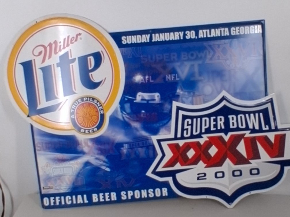 Miller Lite Super Bowl XXXIV 2000 tin