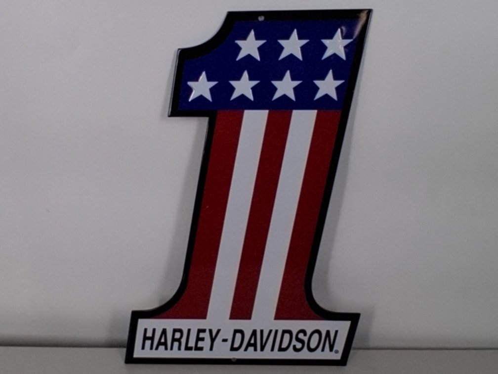 Harley Davidson #1 in American tin sign
