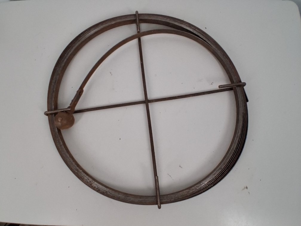 vintage flat steel sewer snake