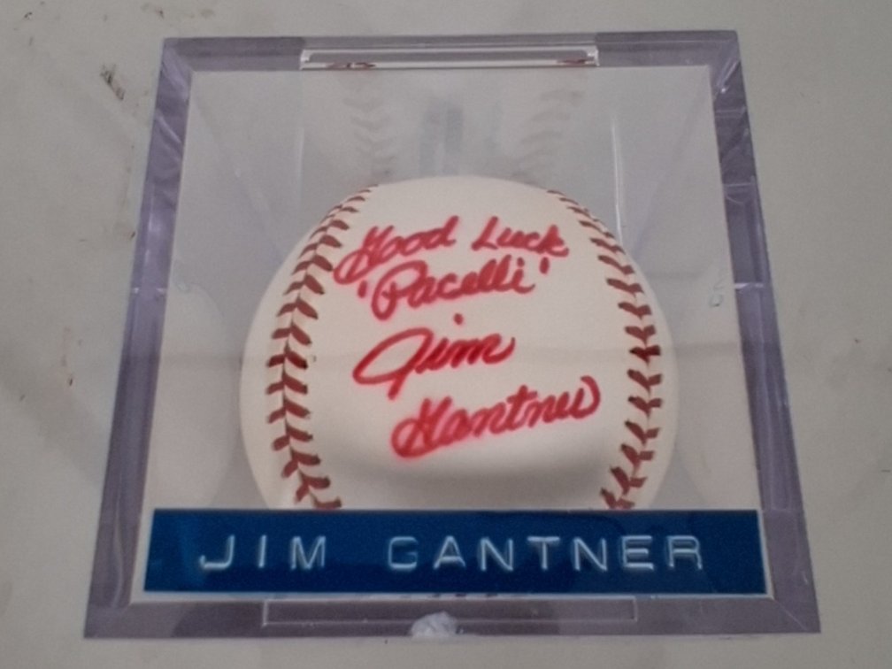 Jim Gantner autographed baseball
