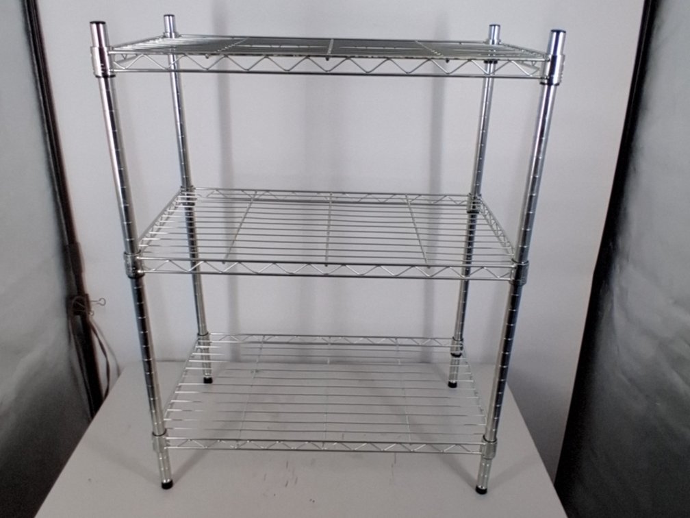 3 tier wire shelf w/ adjustable feet