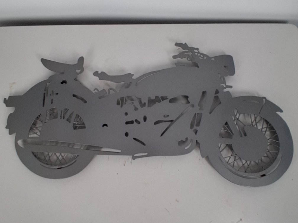 metal motorcycle cut out decoration