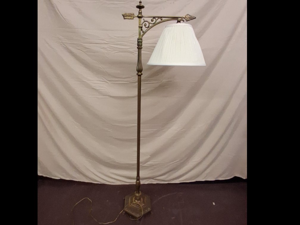 vintage brass swing arm floor lamp
