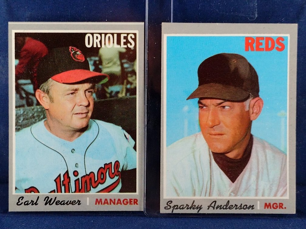 1970 Topps 4 Mgrs Cards 148, 181, 211, 346