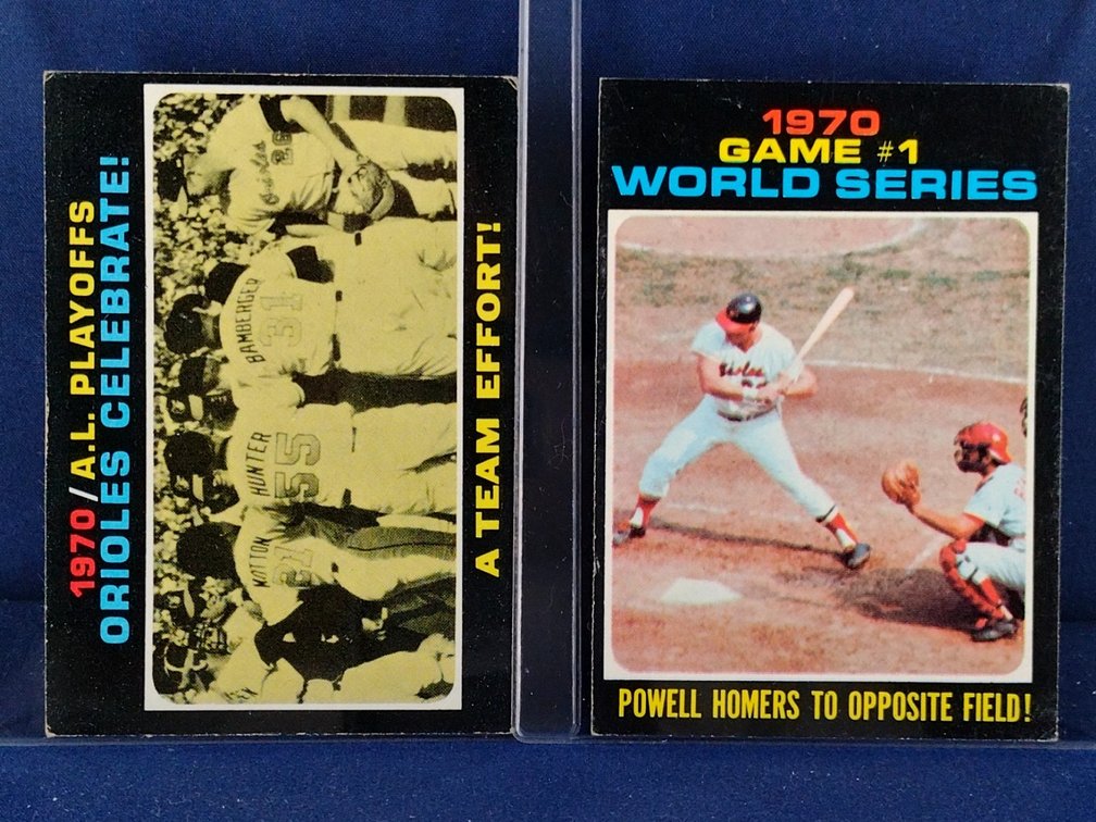 1971 Topps 4 cards 198, 327, 328, 329