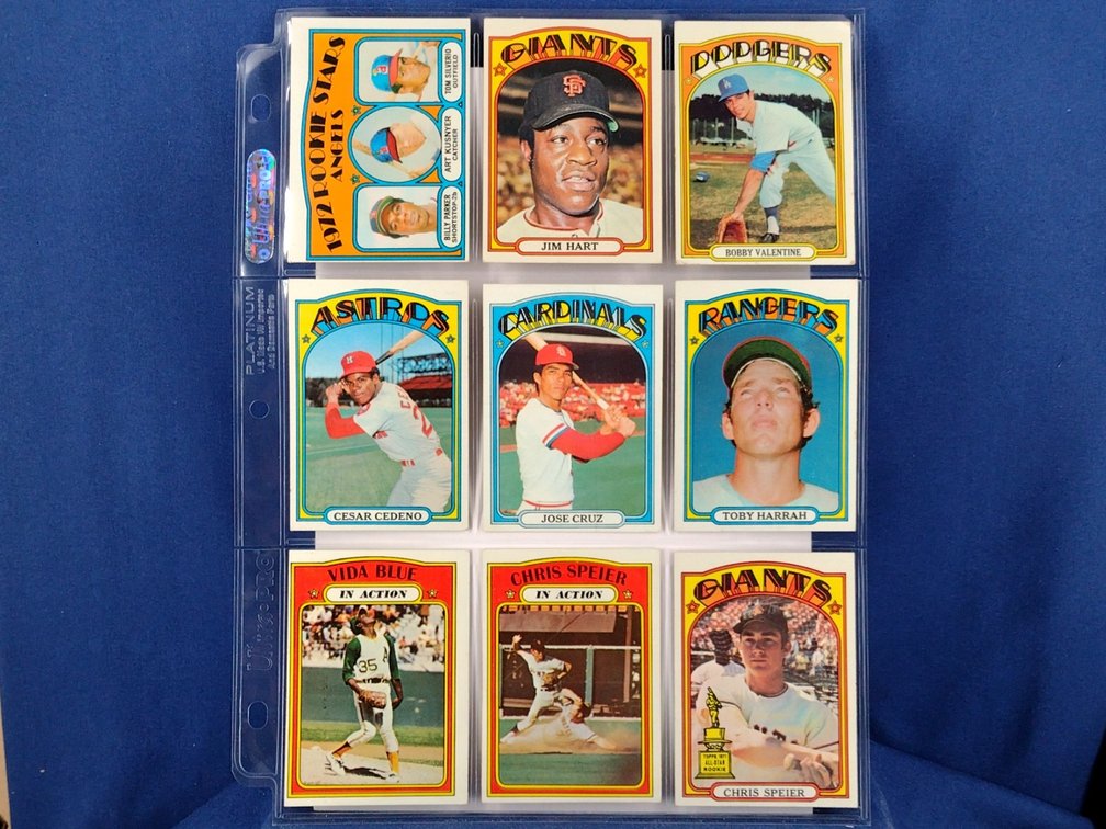 1972 Topps Various 9 pocket page
