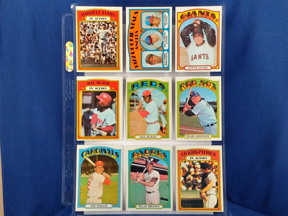 1972 Topps Various 9 pocket page