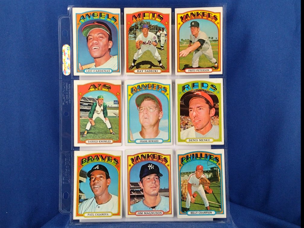 1972 Topps Various 9 pocket page