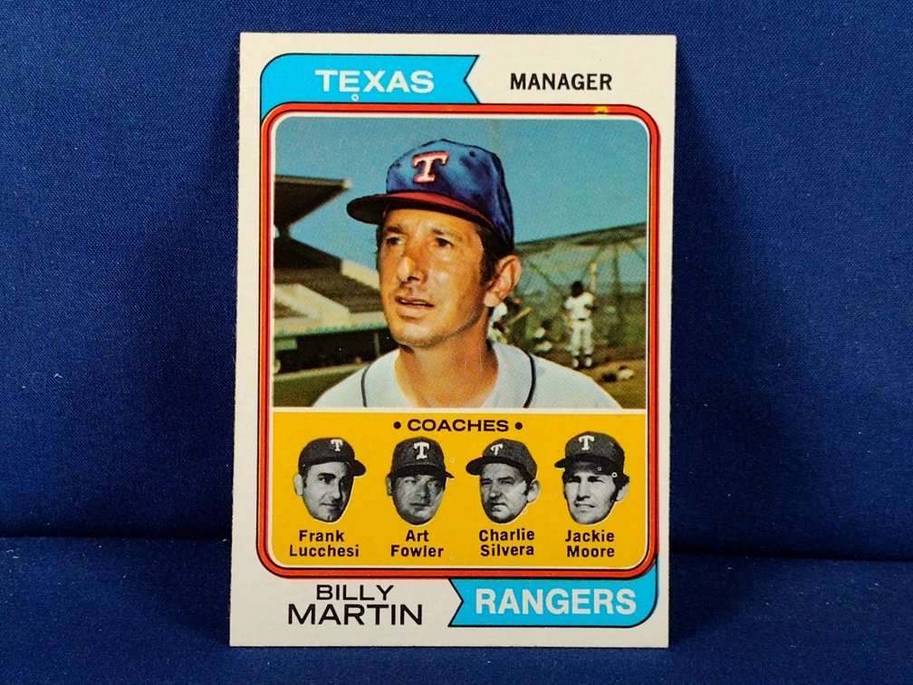 1974 Topps Billy Martin Mgr 379