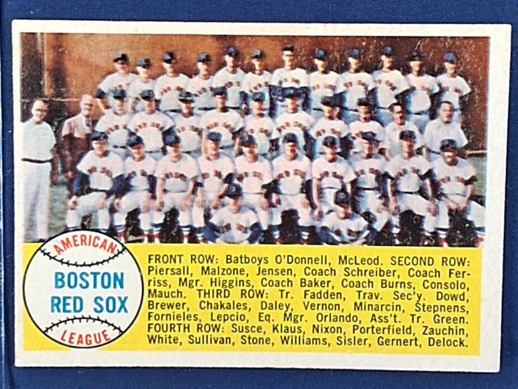 1958 Topps Red Sox Team 312