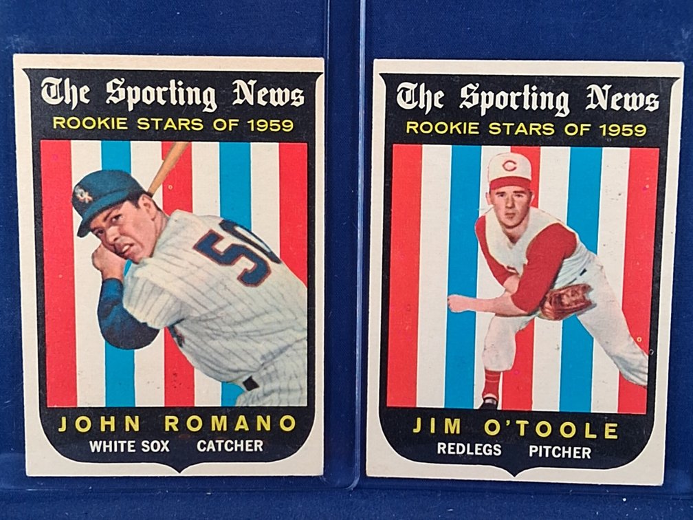 1959 Topps O'Toole, Romano 136, 138