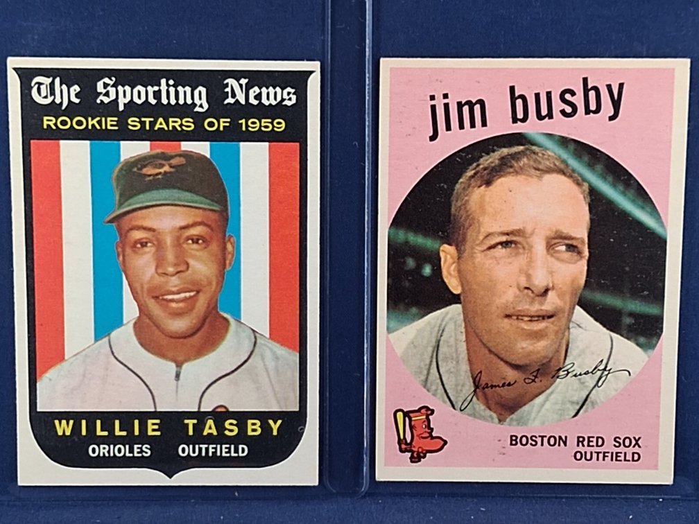 1959 Topps Tasby, Busby 143, 185