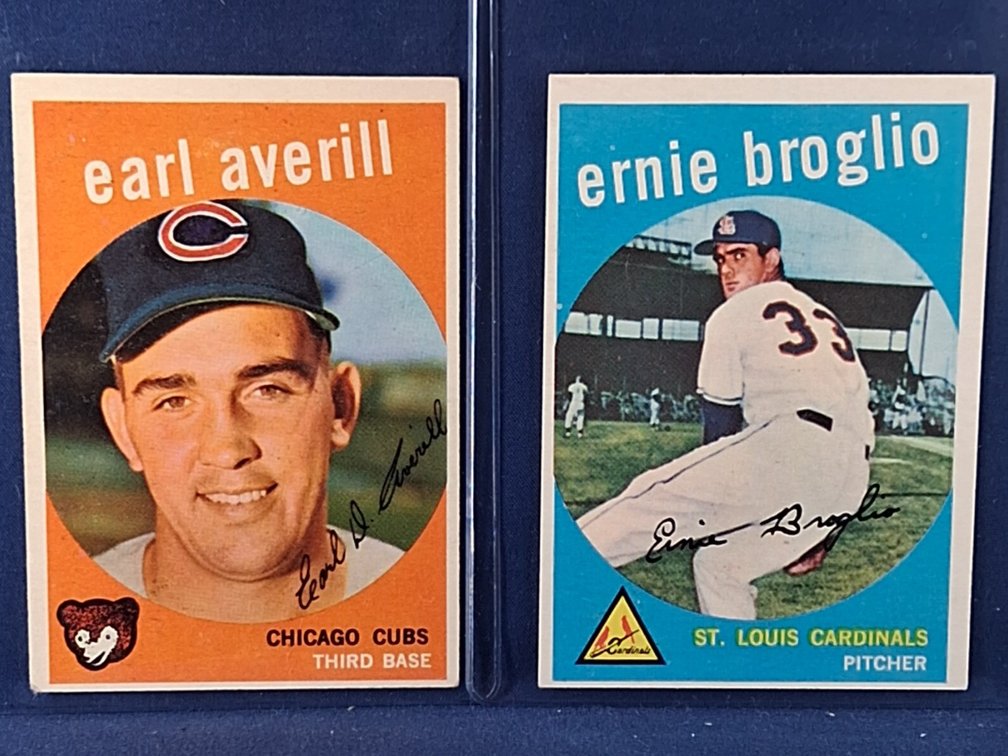 1959 Topps Broglio, Averill 296, 301