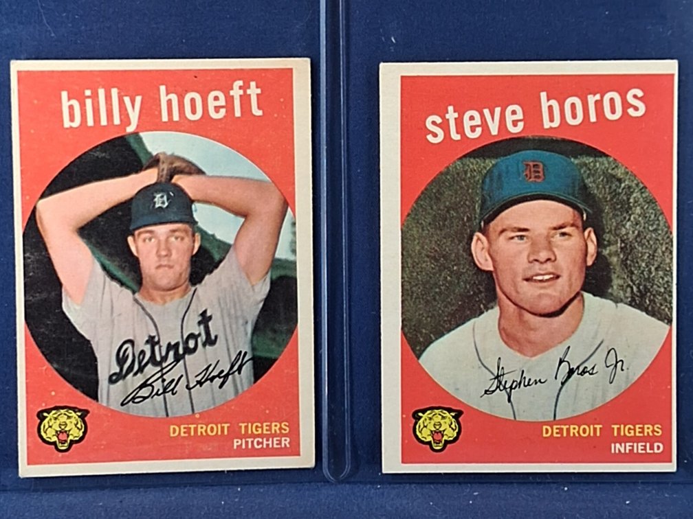 1959 Topps Boros, Hoeft 331, 343