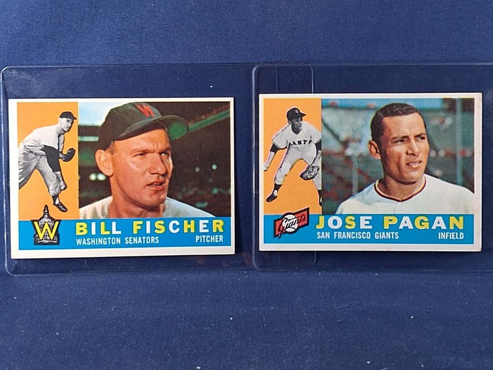 1960 Topps Pagan, Fischer 67, 76