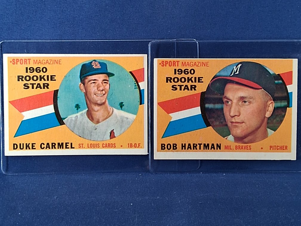 1960 Topps Carmel, Hartman 120, 129