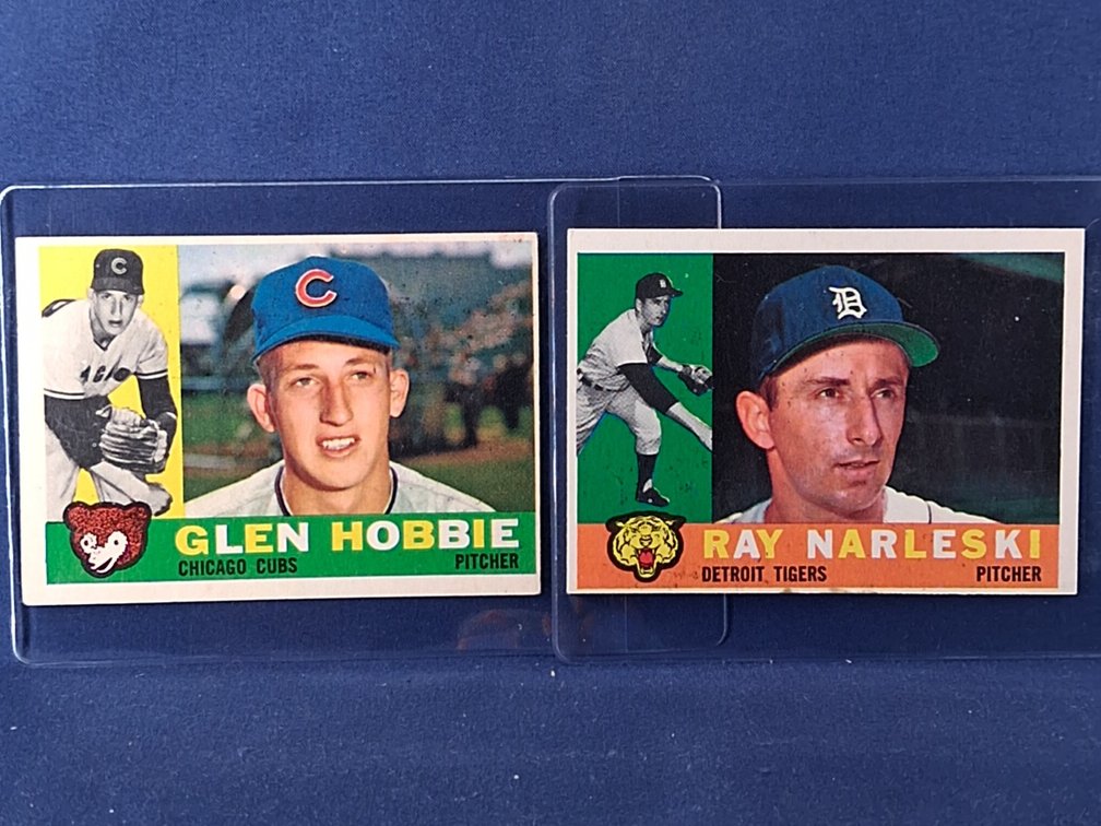 1960 Topps Narleski, Hobbie 161, 182