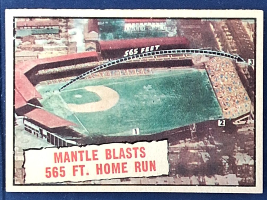1961 Topps Mantle Blasts 565 ft. #406