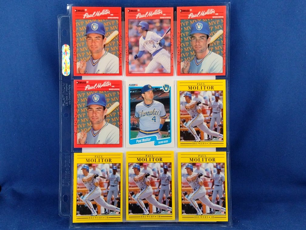 1990&1991 Donruss & Fleer Paul Molitor 9 pocket page