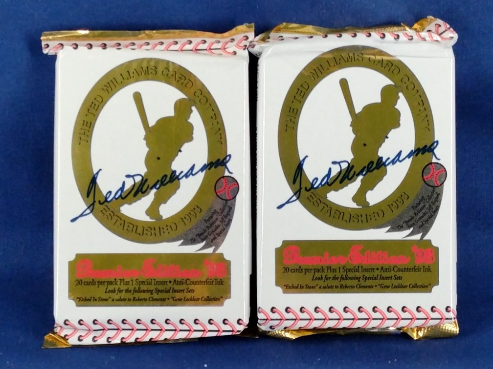 1993 TW Card Co 2 Packs Ted Williams Cards Packs