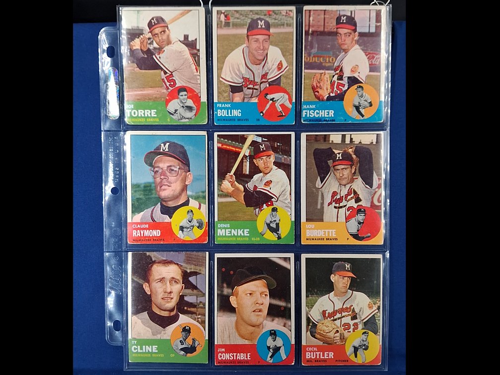 1963 Topps Braves Page 9 pocket page