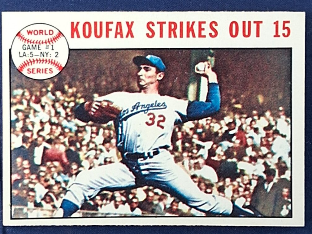 1964 Topps Koufax 15 K's 136