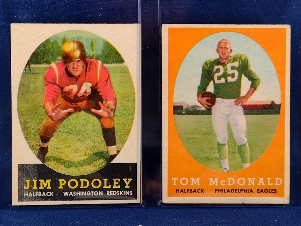 1958 Topps Podoley, McDonald 121, 126
