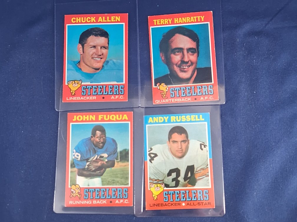 1971 Topps Steelers 6,30,76,132