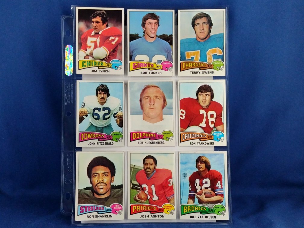 1975 Topps Various 9 pocket page