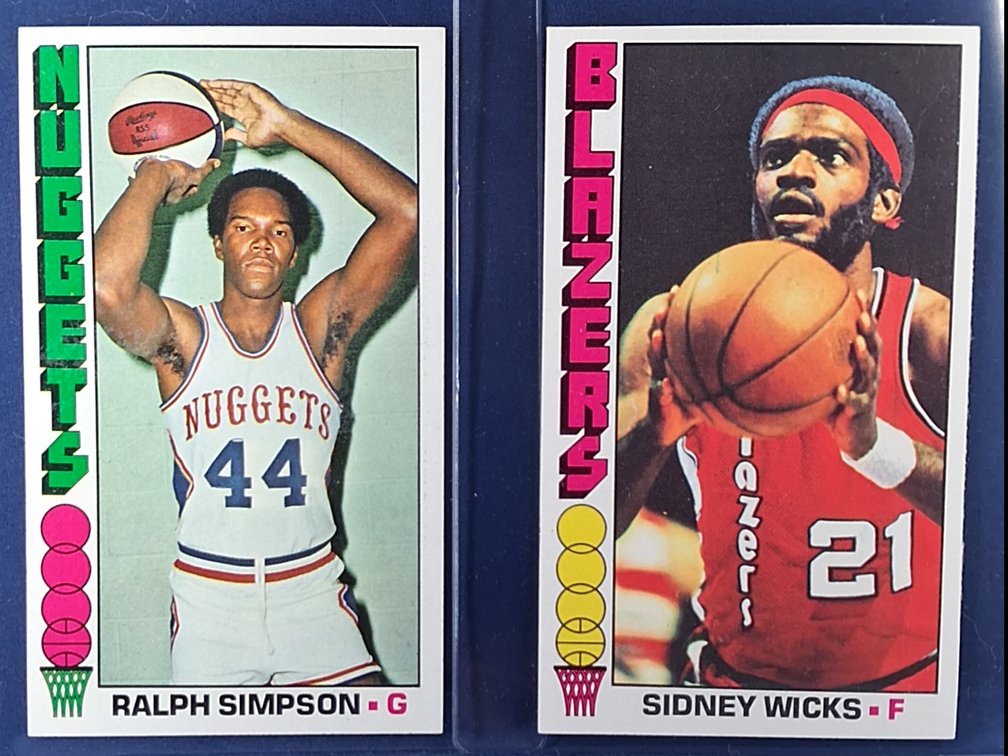 1976-77 Topps Simpson, Wicks 22,31