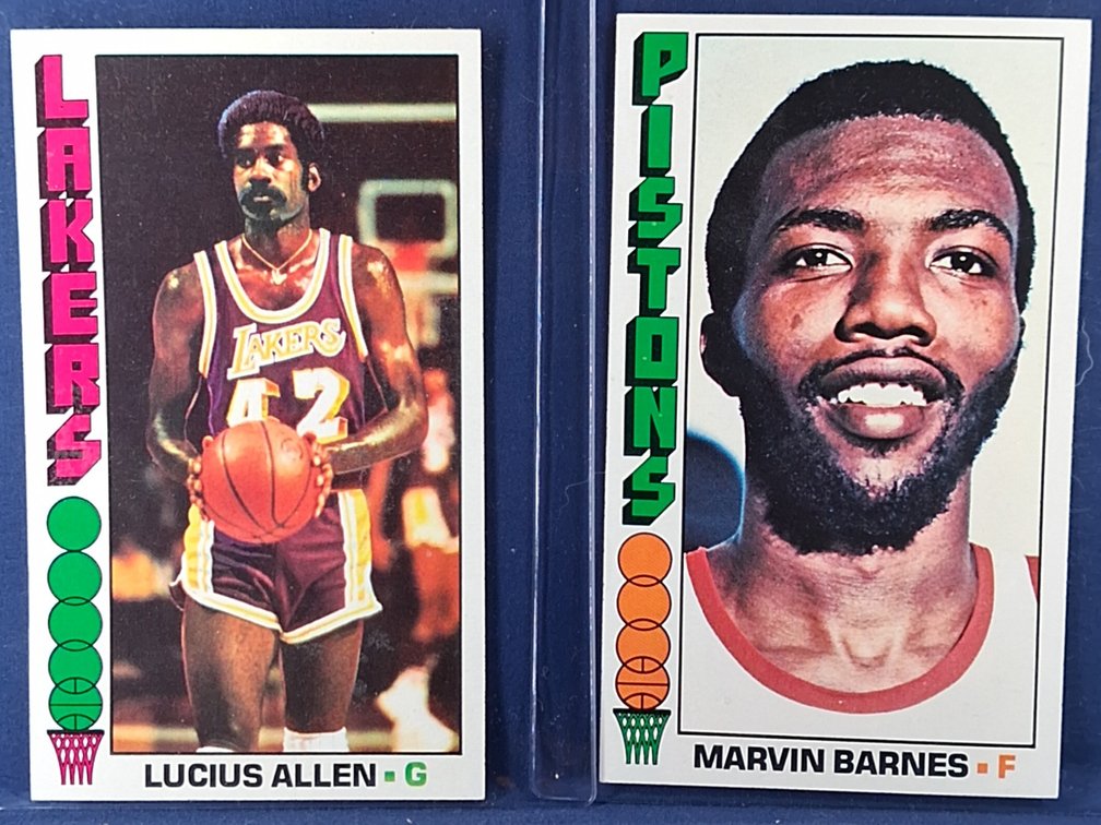 1976-77 Topps Allen, Barnes 34,35