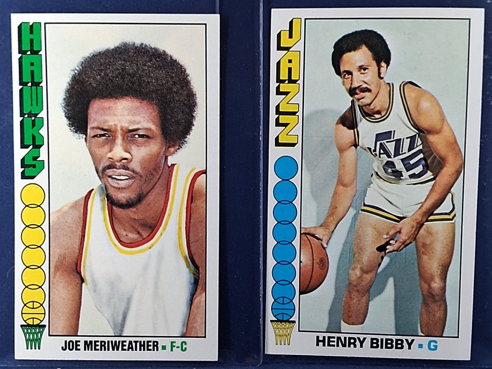 1976-77 Topps Bibby, Meriweather 36,37