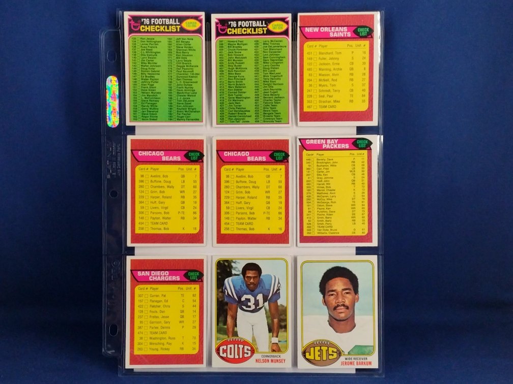 1976 Topps Various 9 pocket page