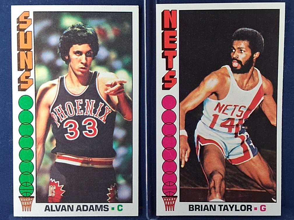 1976-77 Topps Taylor, Adams 73,75