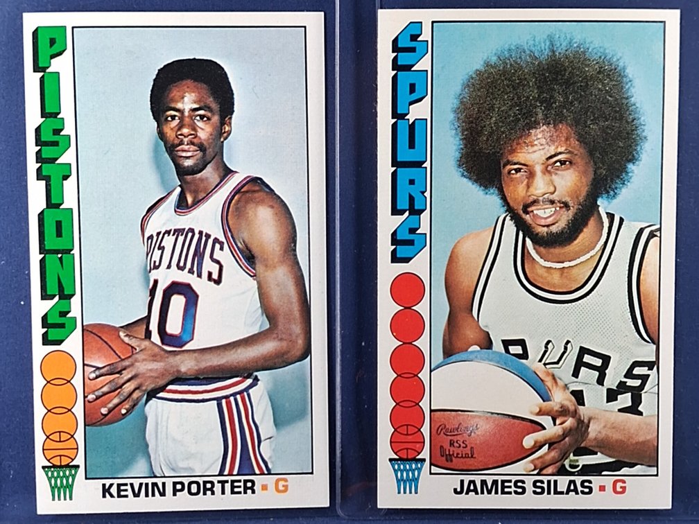 1976-77 Topps Silas, Porter 80,84