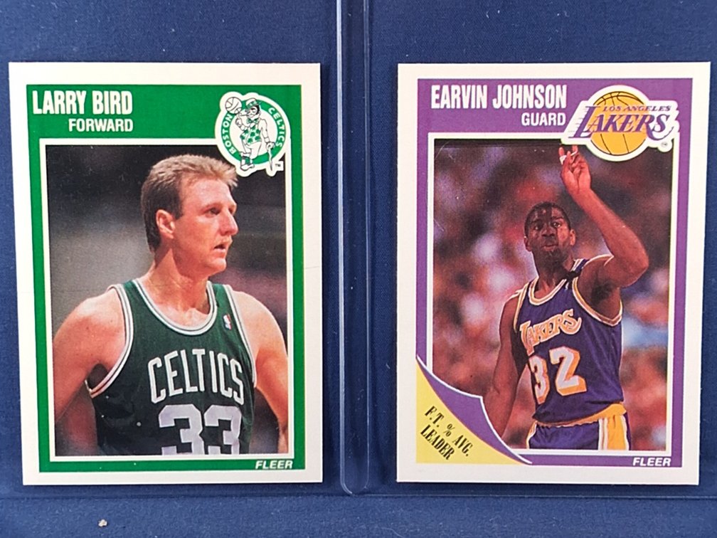 1989-1990 Fleer & Hoops Bird, Johnson, Barkley, Robinson 8,77,113,310