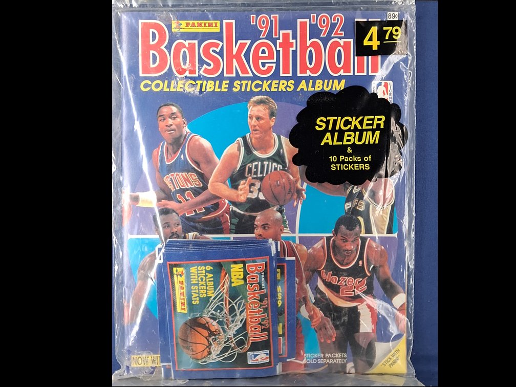 1991-92 Panini Sticker Album & Stickers Package