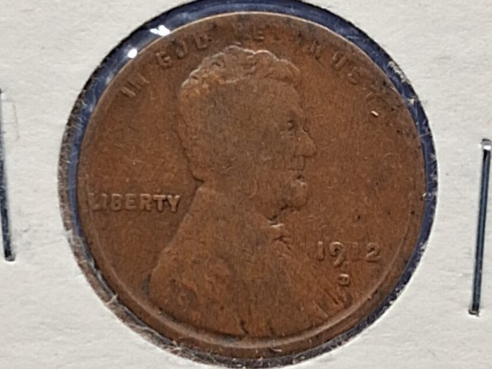 1912 D Lincoln Wheat Penny Coin