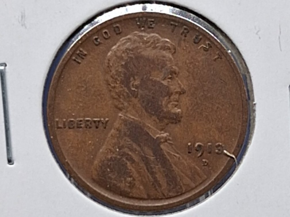 1913 D Lincoln Wheat Penny Coin