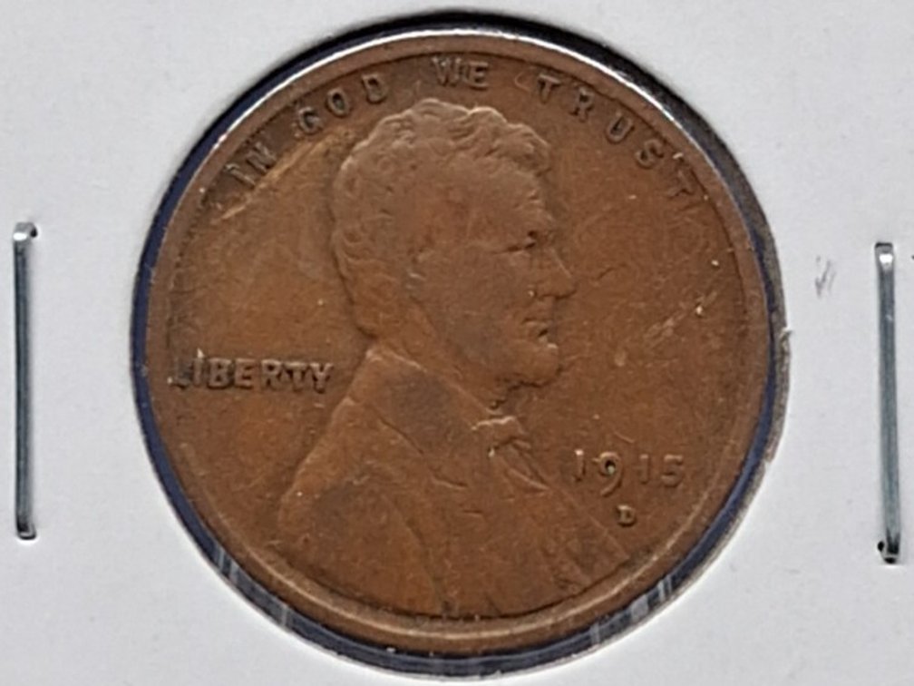 1915 D Lincoln Wheat Penny Coin