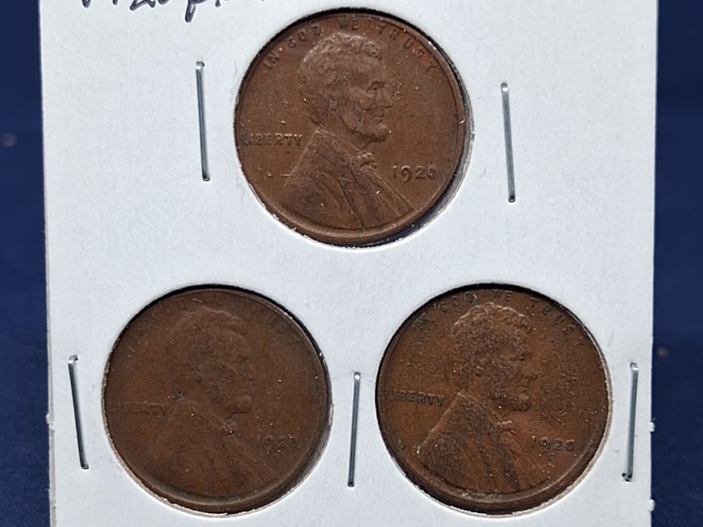 1920 PDS Lincoln Wheat Penny Coins