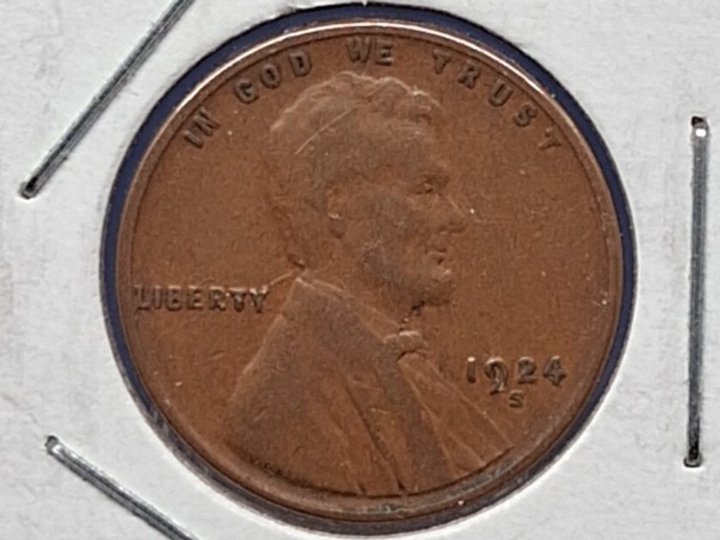 1924 S Lincoln Wheat Penny Coin