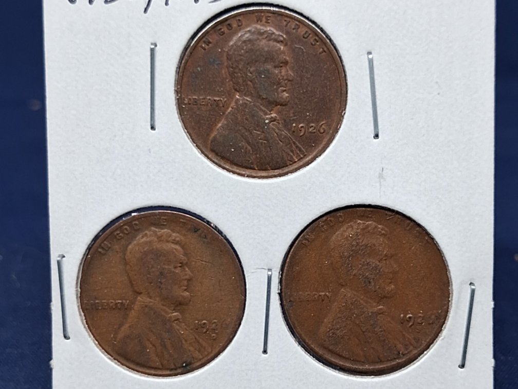1926 PDS Lincoln Wheat Penny Coins