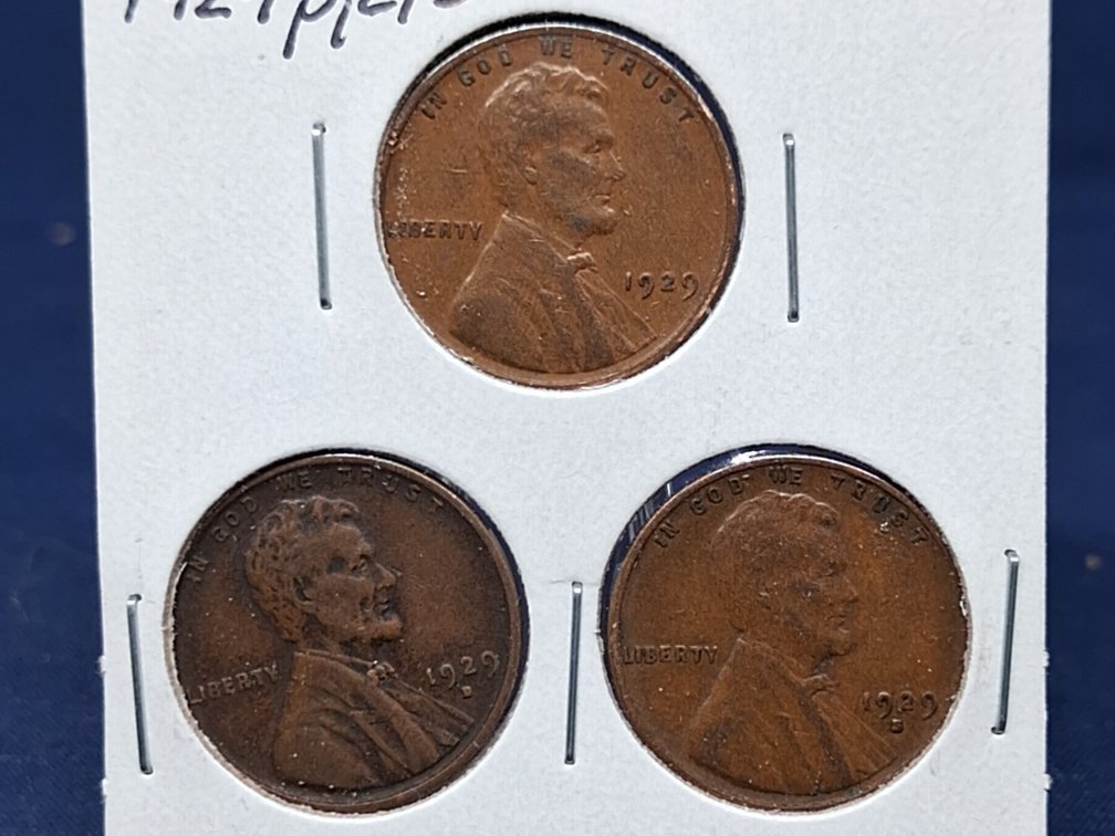 1929 PDS Lincoln Wheat Penny Coins