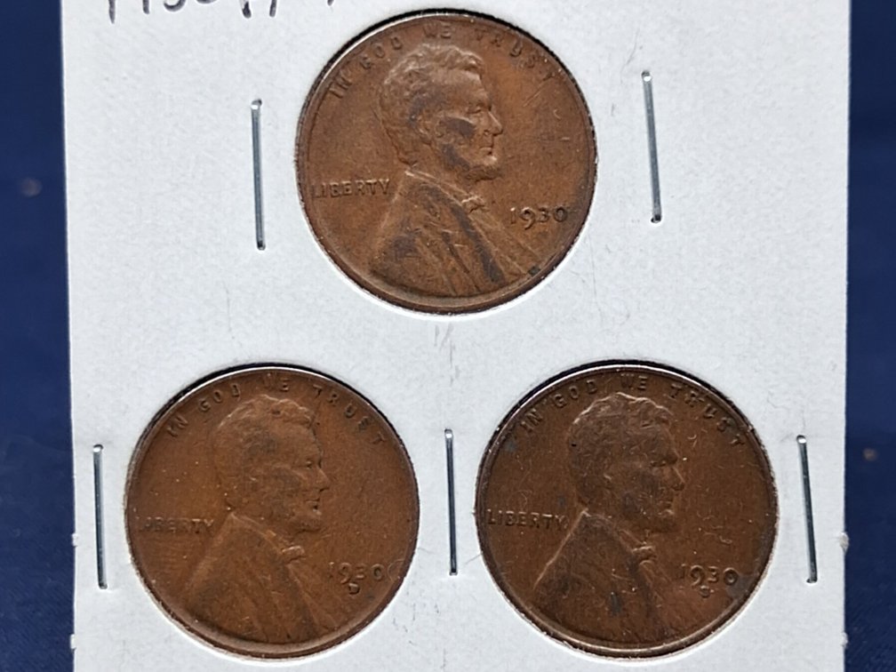 1930 PDS Lincoln Wheat Penny Coins