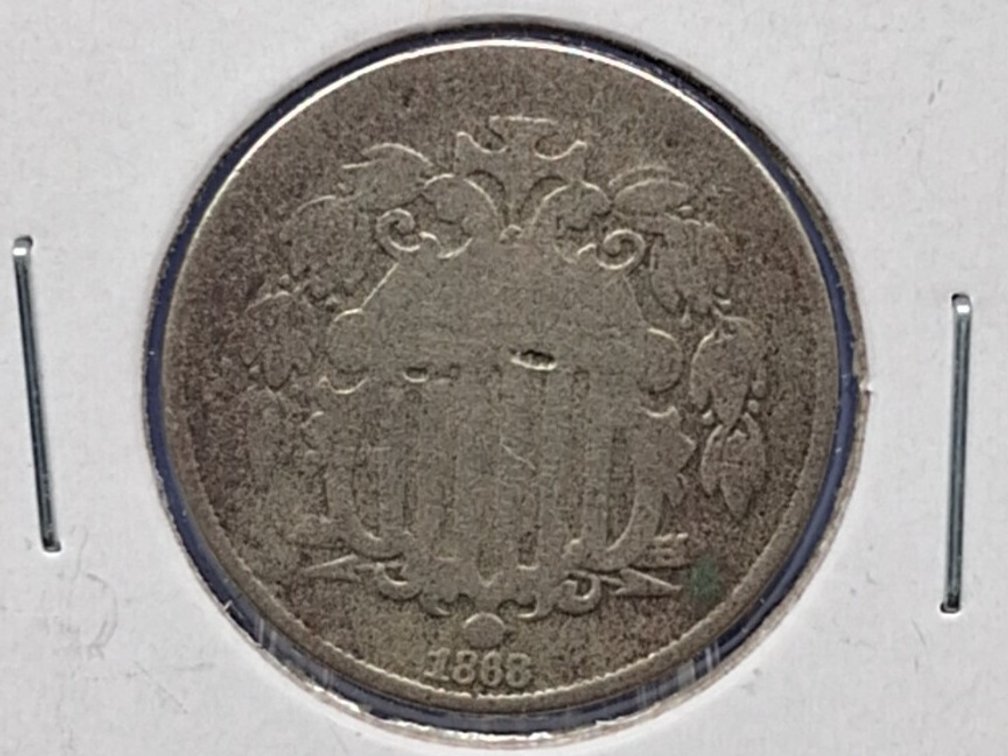 1868 Shield Nickel Coin