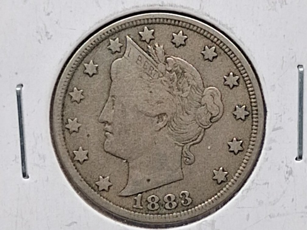 1883 No Cents F12 Liberty Nickel Coin