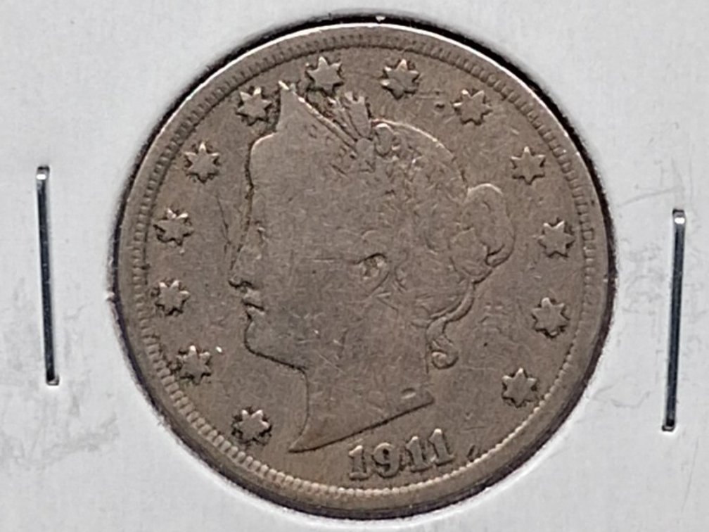 1911, '12 PD Liberty Nickel Coins